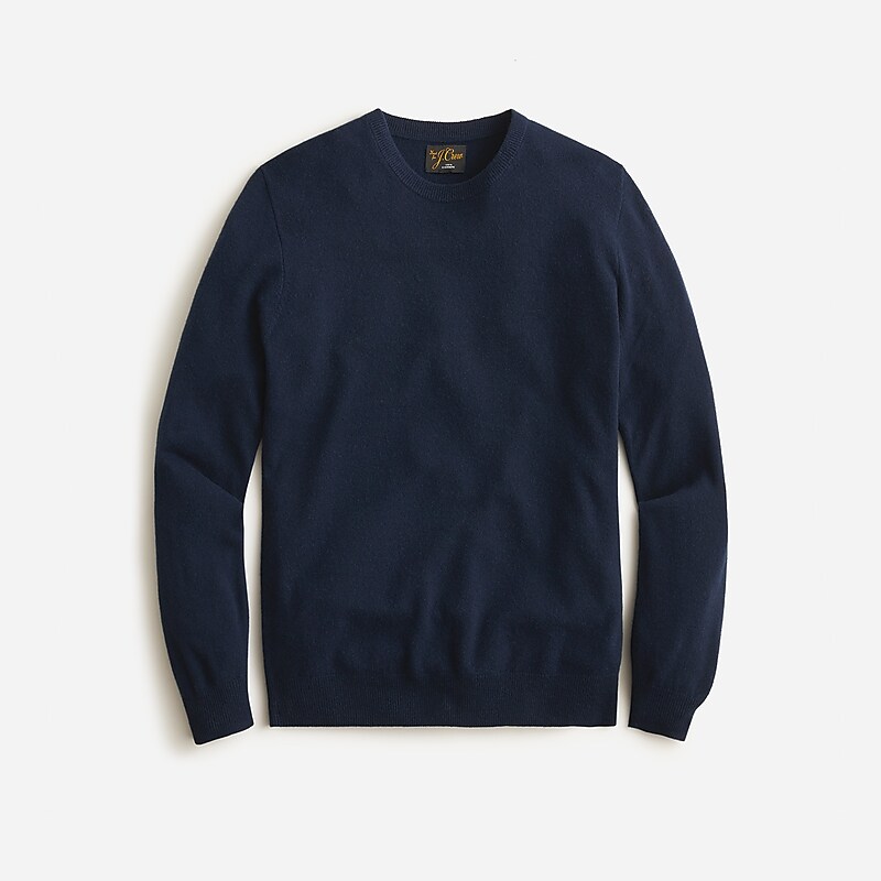 Navy J.Crew Cashmere jacquard crewneck sweater | J.Crew Factory | KQGBW7134