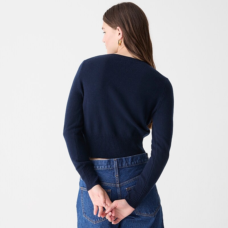 Navy J.Crew Cashmere shrunken crewneck sweater | J.Crew Factory | LPNCT5418