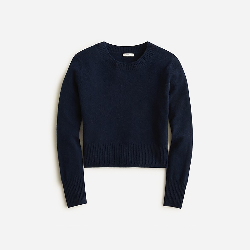 Navy J.Crew Cashmere shrunken crewneck sweater | J.Crew Factory | LPNCT5418