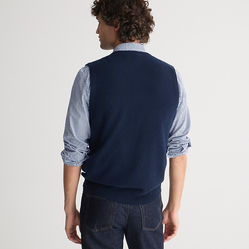 Navy J.Crew Cashmere sweater-vest | J.Crew Factory | NCAQR3716