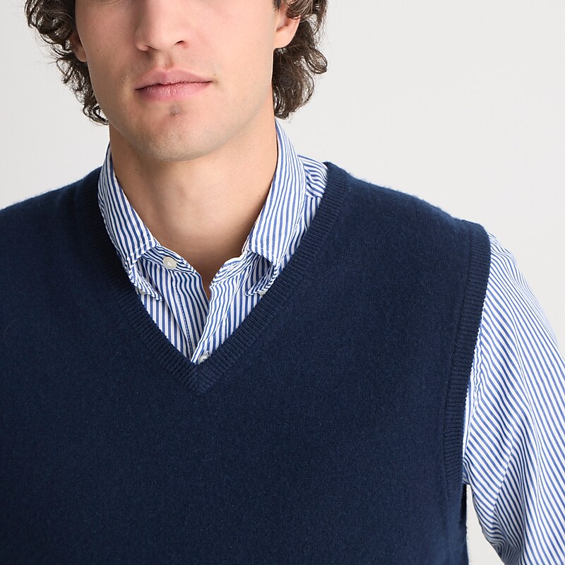 Navy J.Crew Cashmere sweater-vest | J.Crew Factory | NCAQR3716