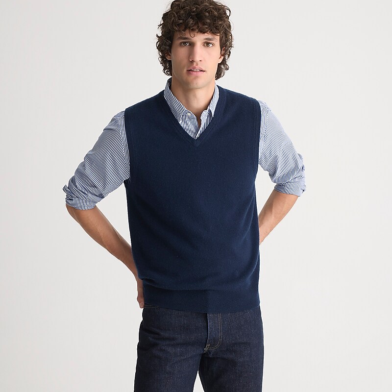 Navy J.Crew Cashmere sweater-vest | J.Crew Factory | NCAQR3716