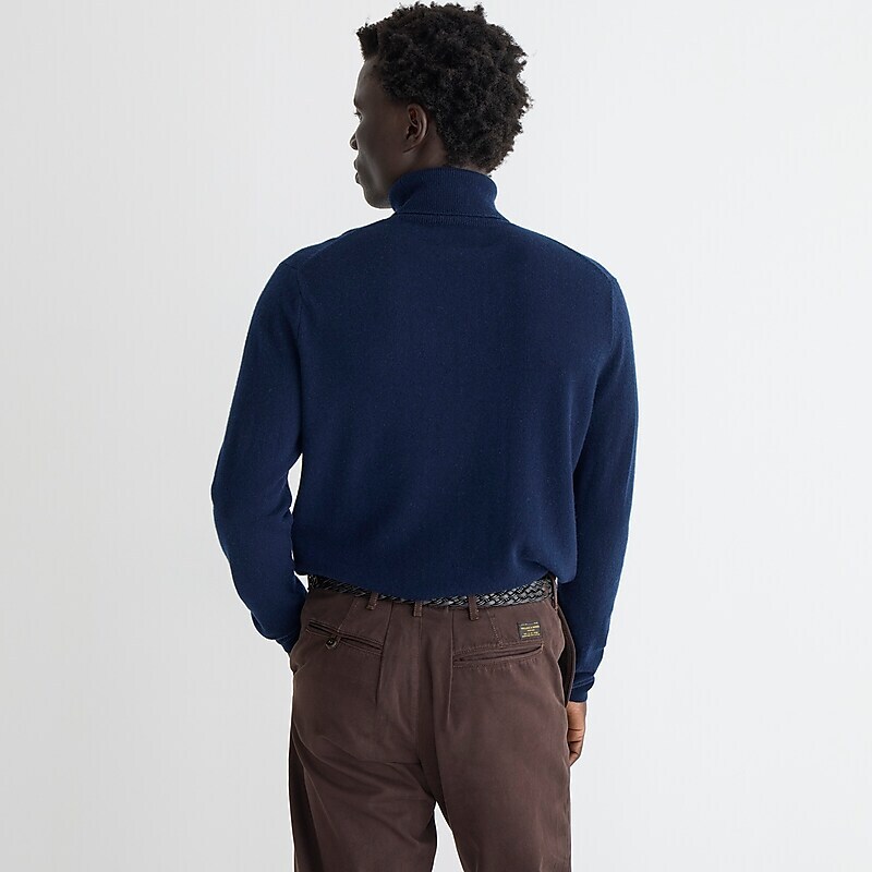 Navy J.Crew Cashmere turtleneck sweater | J.Crew Factory | BRGFQ6051