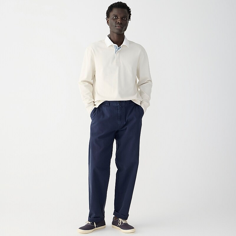 Navy J.Crew Classic trouser in canvas | J.Crew Factory | XGVTN2014