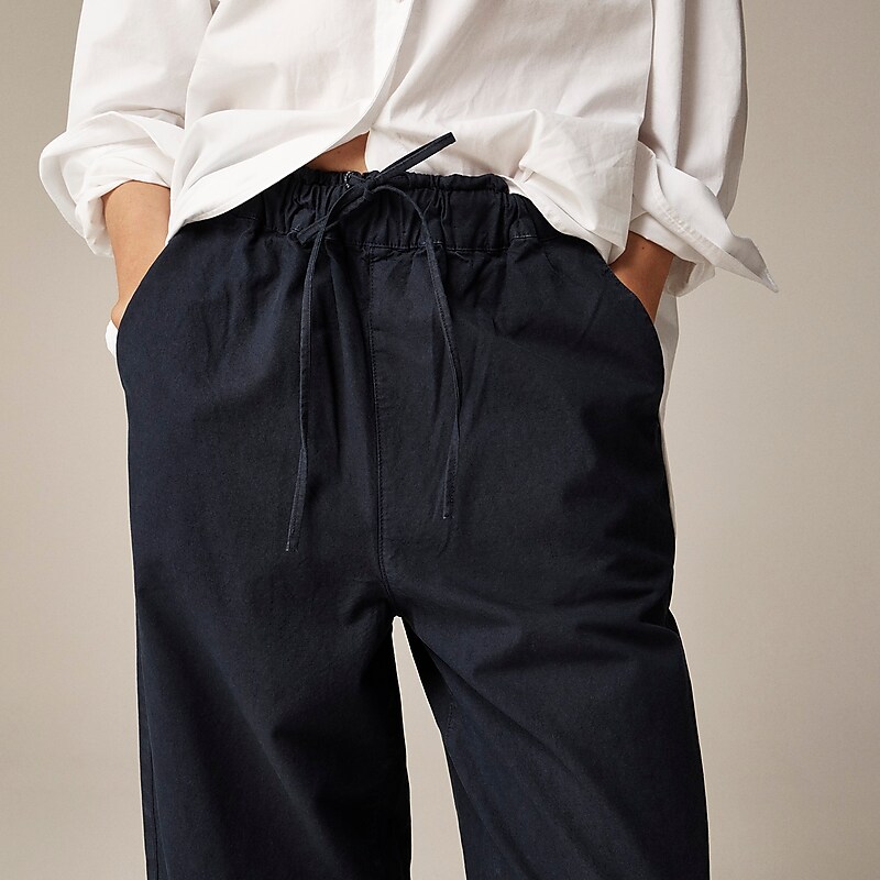 Navy J.Crew Drawstring pant in cotton blend | J.Crew Factory | BYTWI2751