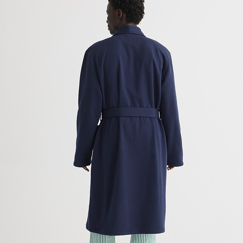 Navy J.Crew Fleece robe | J.Crew Factory | MRUTO4135