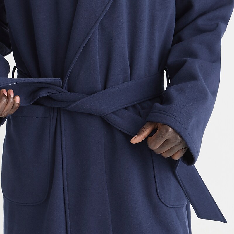 Navy J.Crew Fleece robe | J.Crew Factory | MRUTO4135