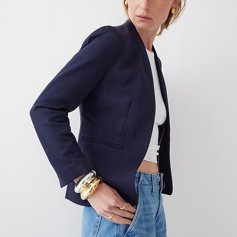 Navy J.Crew Going-out blazer in stretch twill | J.Crew Factory | LRFUP6328