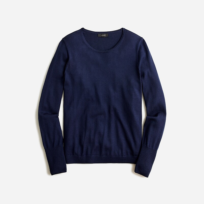 Navy J.Crew Halle crewneck sweater | J.Crew Factory | HDYBF3092