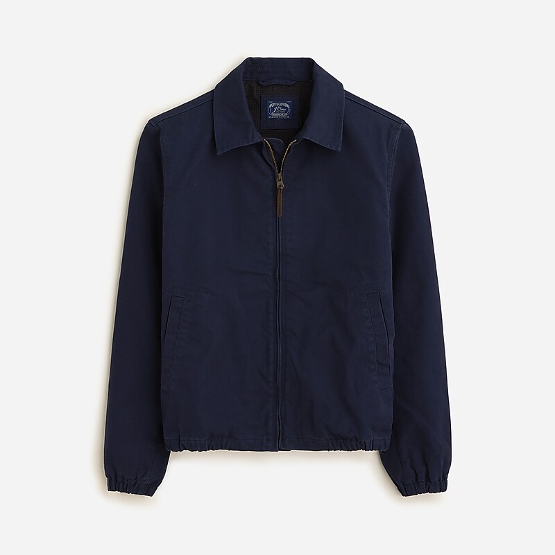 Navy J.Crew Harrington jacket in cotton twill | J.Crew Factory | UCXGM8270