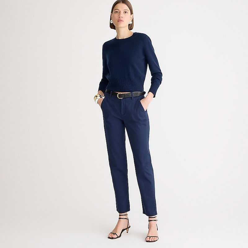 Navy J.Crew Kate straight-leg pant in chino | J.Crew Factory | WKNPM3860