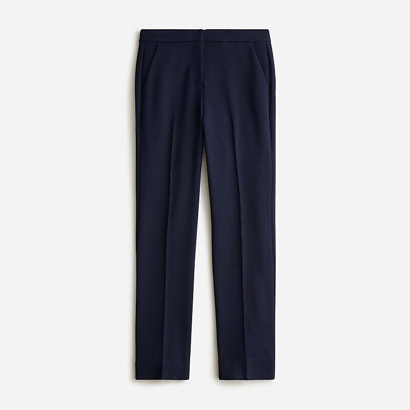 Navy J.Crew Kate straight-leg pant in four-season stretch | J.Crew Factory | GBZYR4015