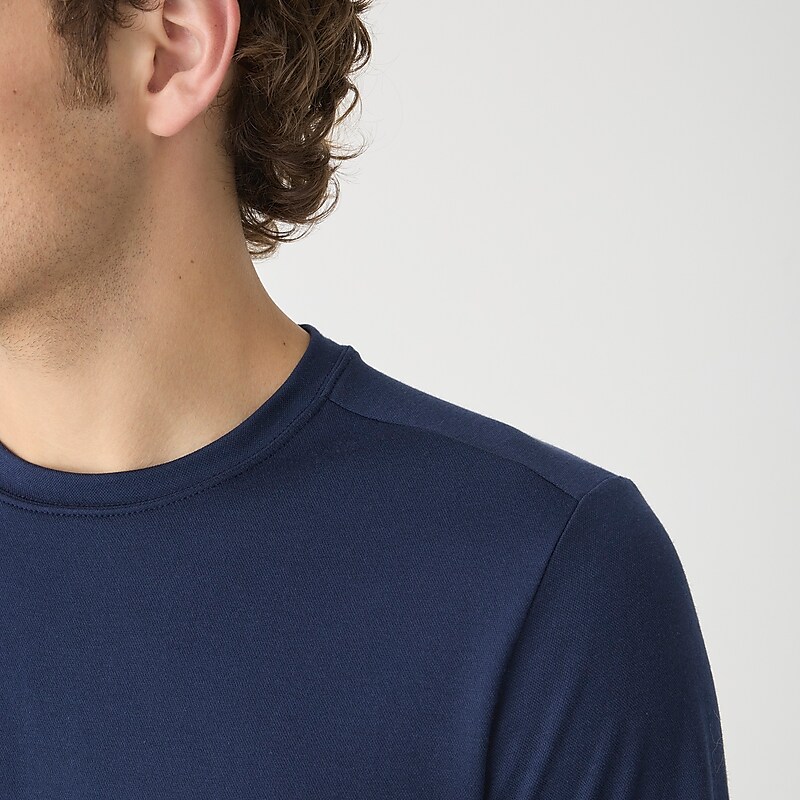 Navy J.Crew Long-sleeve performance T-shirt with COOLMAX® technology | J.Crew Factory | RCIDU4189