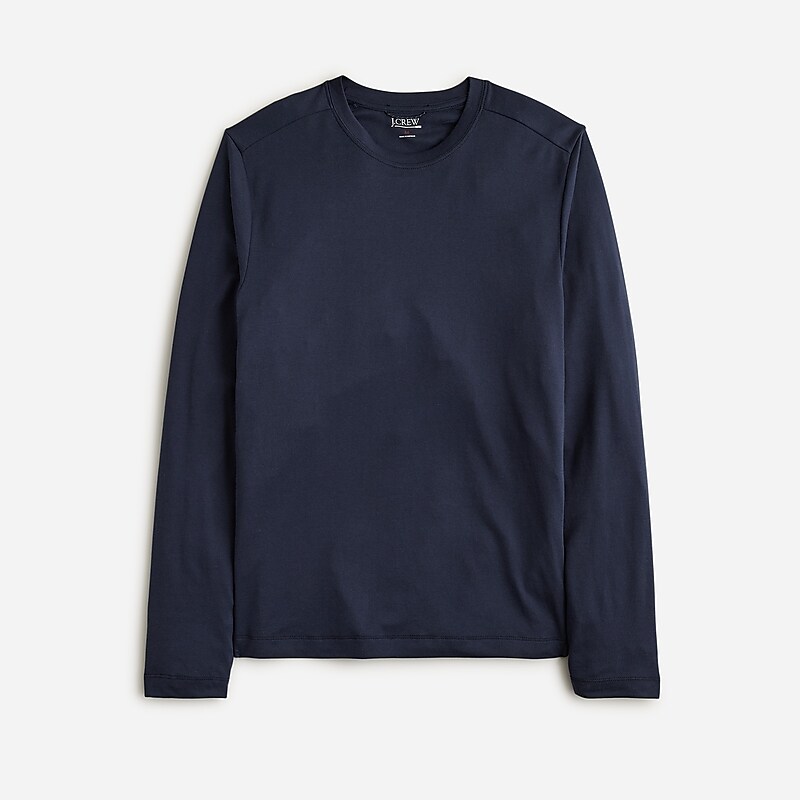 Navy J.Crew Long-sleeve performance T-shirt with COOLMAX® technology | J.Crew Factory | RCIDU4189