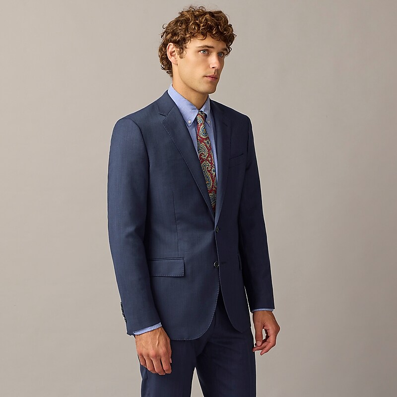 Navy J.Crew Ludlow Slim-fit suit jacket in Italian stretch worsted wool | J.Crew Factory | FTRPW3685