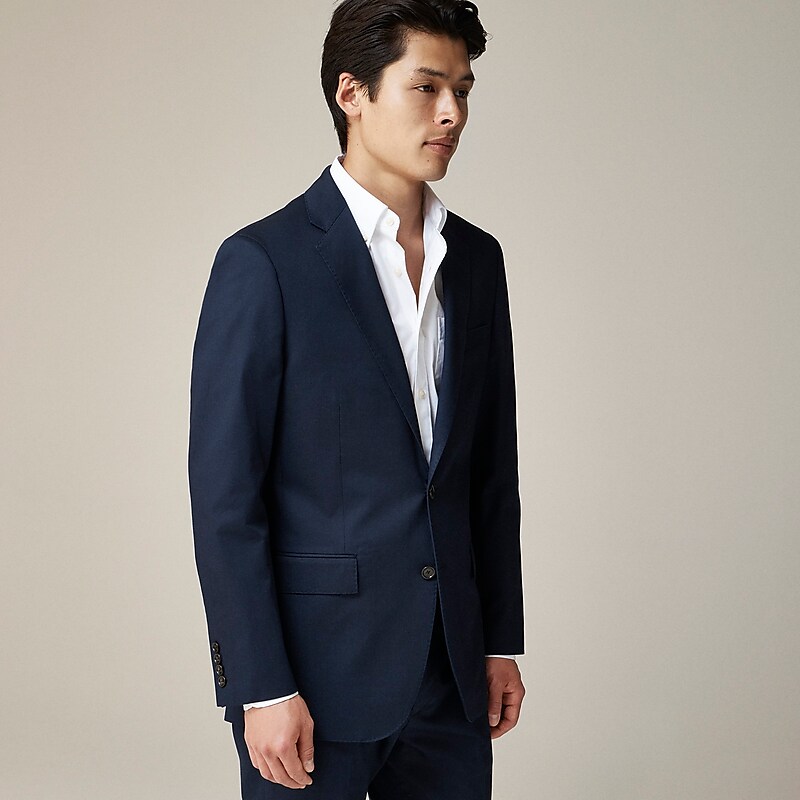 Navy J.Crew Ludlow Slim-fit suit jacket in Italian chino | J.Crew Factory | OKTMV3648