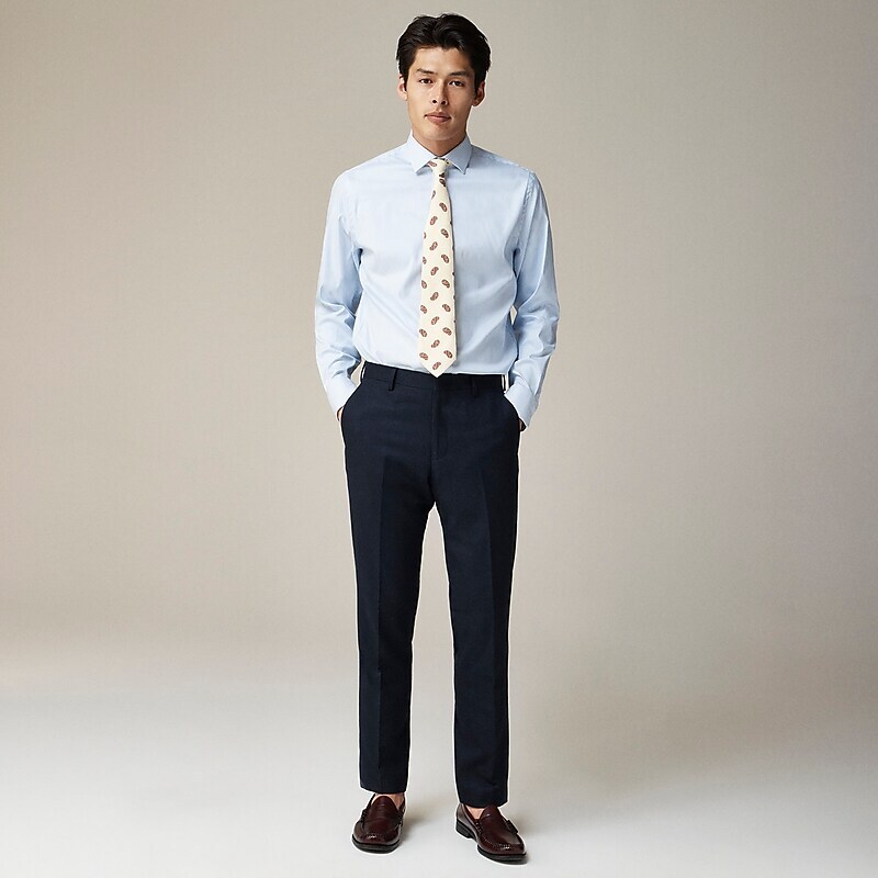 Navy J.Crew Ludlow Slim-fit suit pant in English cotton-wool blend | J.Crew Factory | MRIYB2674