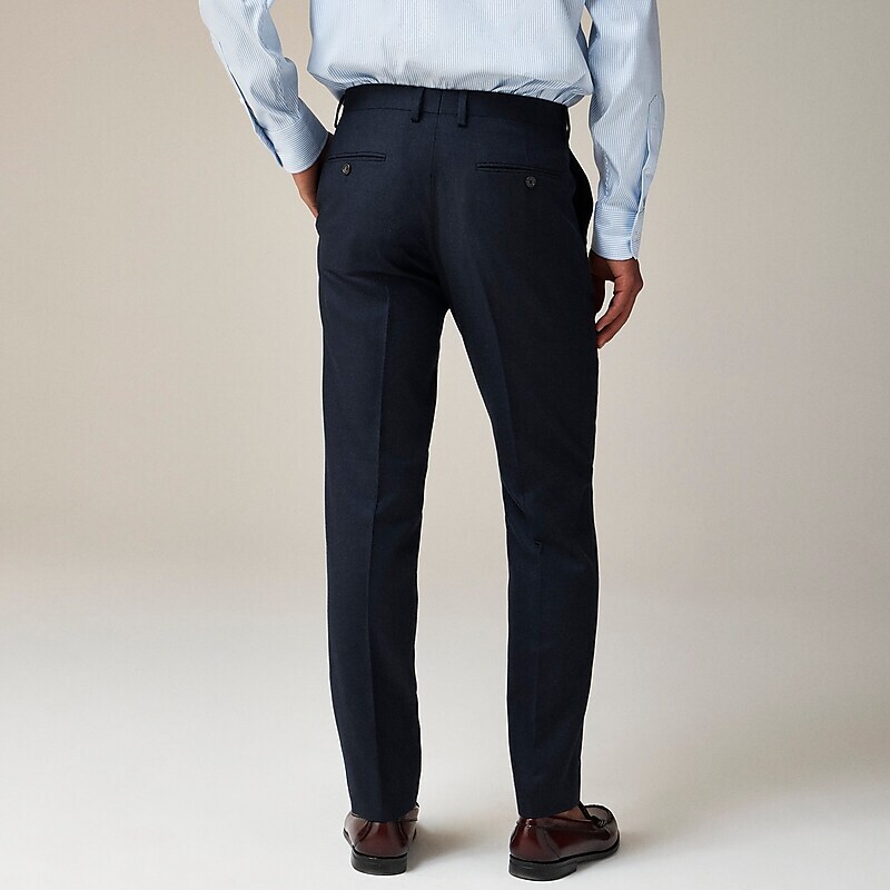 Navy J.Crew Ludlow Slim-fit suit pant in English cotton-wool blend | J.Crew Factory | MRIYB2674