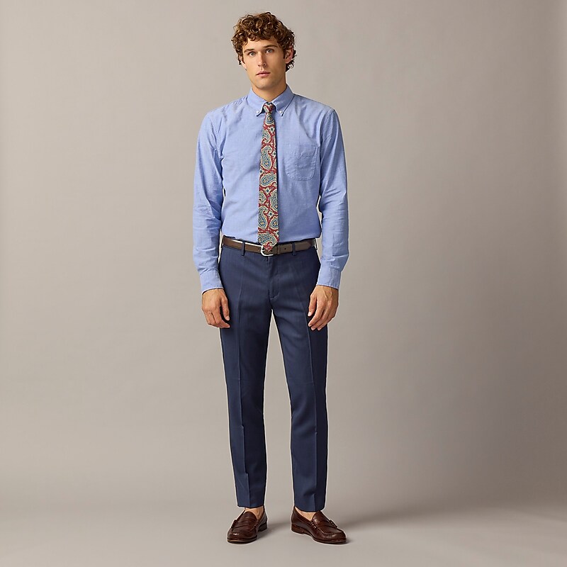 Navy J.Crew Ludlow Slim-fit suit pant in Italian stretch worsted wool | J.Crew Factory | LBMVS5418