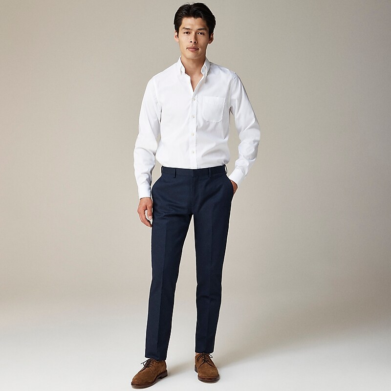 Navy J.Crew Ludlow Slim-fit suit pant in Italian chino | J.Crew Factory | CXNIV7396