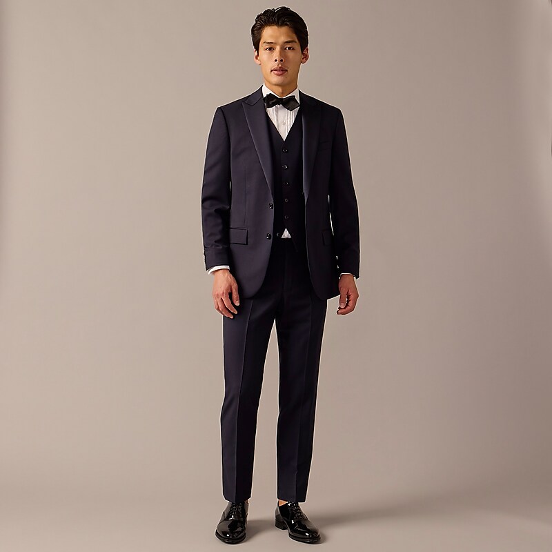 Navy J.Crew Ludlow Slim-fit tuxedo jacket in Italian wool | J.Crew Factory | PIWXK5687