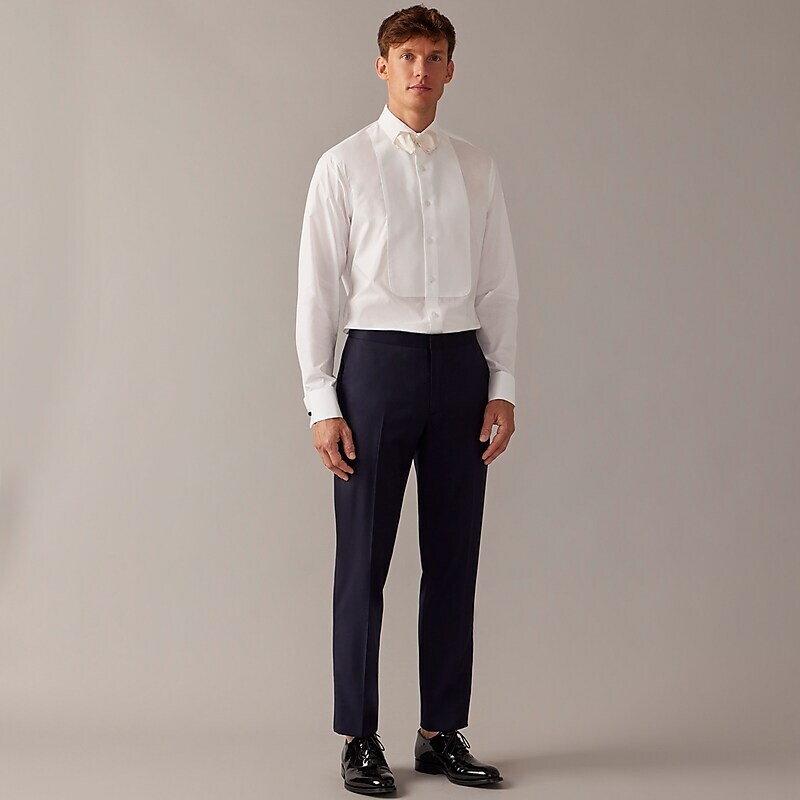 Navy J.Crew Ludlow Slim-fit tuxedo pant in Italian wool | J.Crew Factory | NSGKM0536