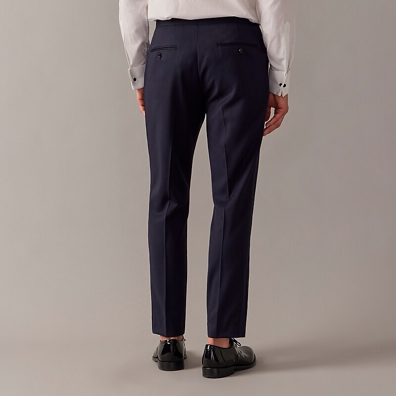 Navy J.Crew Ludlow Slim-fit tuxedo pant in Italian wool | J.Crew Factory | NSGKM0536