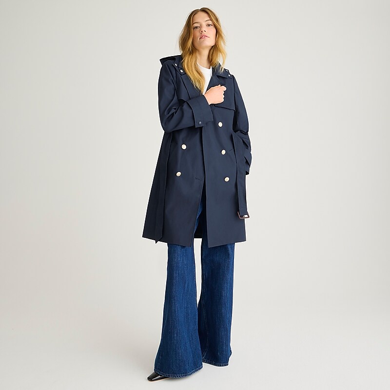 Navy J.Crew New Icon trench | J.Crew Factory | UBSTL3028