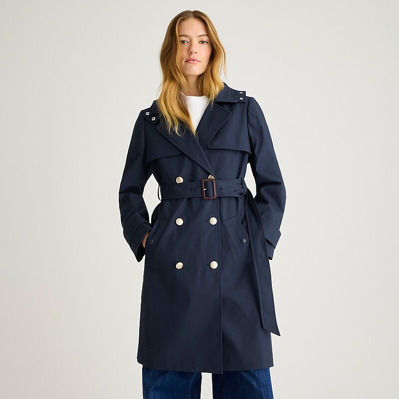 Navy J.Crew New Icon trench | J.Crew Factory | UBSTL3028