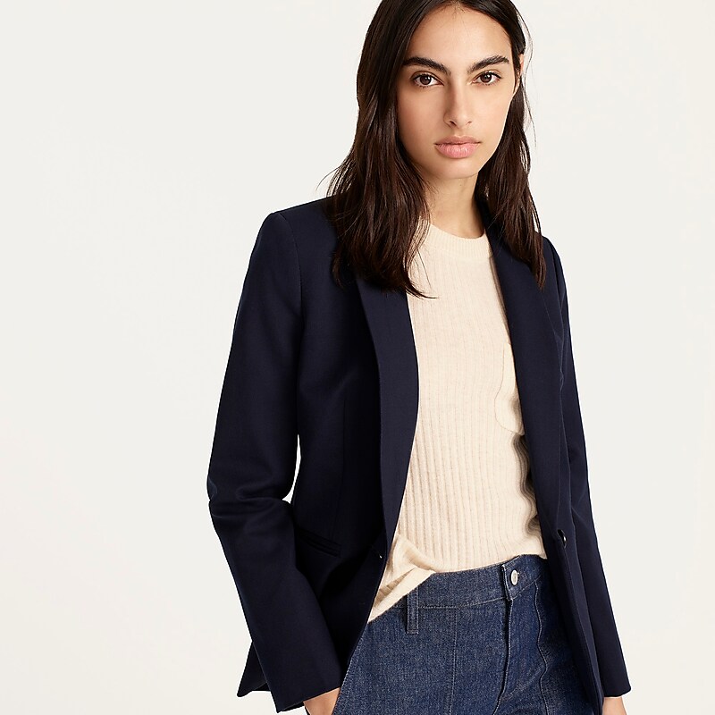 Navy J.Crew Parke blazer in bi-stretch cotton | J.Crew Factory | SJEBY1795