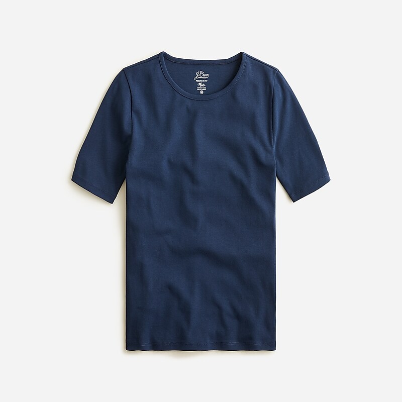 Navy J.Crew Perfect-fit elbow-sleeve T-shirt | J.Crew Factory | ZVYNK5796