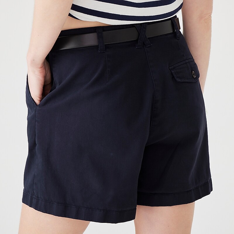 Navy J.Crew Pleated capeside chino short | J.Crew Factory | LSZPU8153