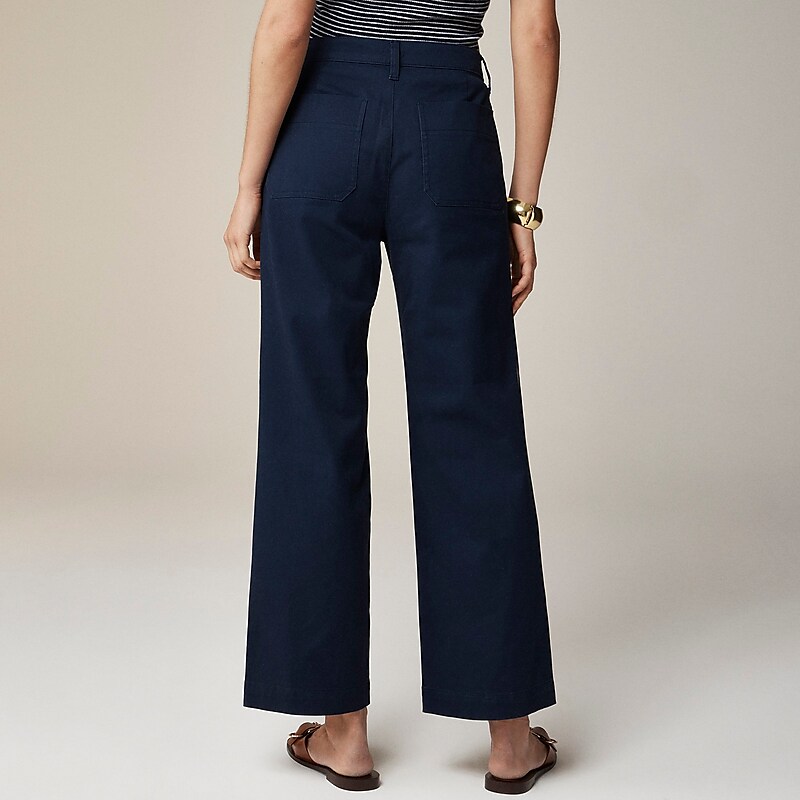 Navy J.Crew Sailor slim wide-leg chino pant | J.Crew Factory | QXLAO4631