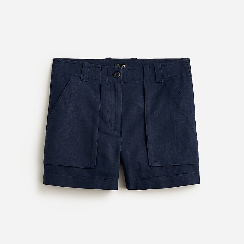 Navy J.Crew Seaside cargo short in linen-TENCEL™ lyocell blend | J.Crew Factory | NZKMB1249