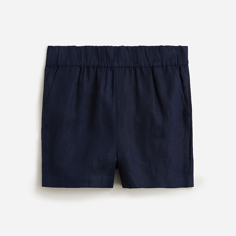 Navy J.Crew Tropez short in linen | J.Crew Factory | YFUCD3509