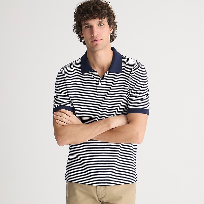 Navy White J.Crew Piqué polo shirt | J.Crew Factory | OLKPR7689