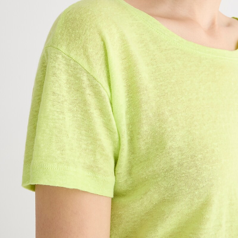 Neon Daffodil J.Crew Relaxed linen T-shirt | J.Crew Factory | JLXGA2683