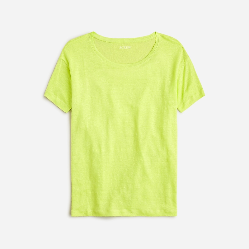 Neon Daffodil J.Crew Relaxed linen T-shirt | J.Crew Factory | JLXGA2683