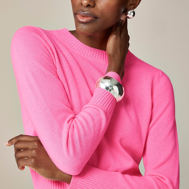 Neon Geranium J.Crew Cashmere shrunken crewneck sweater | J.Crew Factory | YSCOA4137