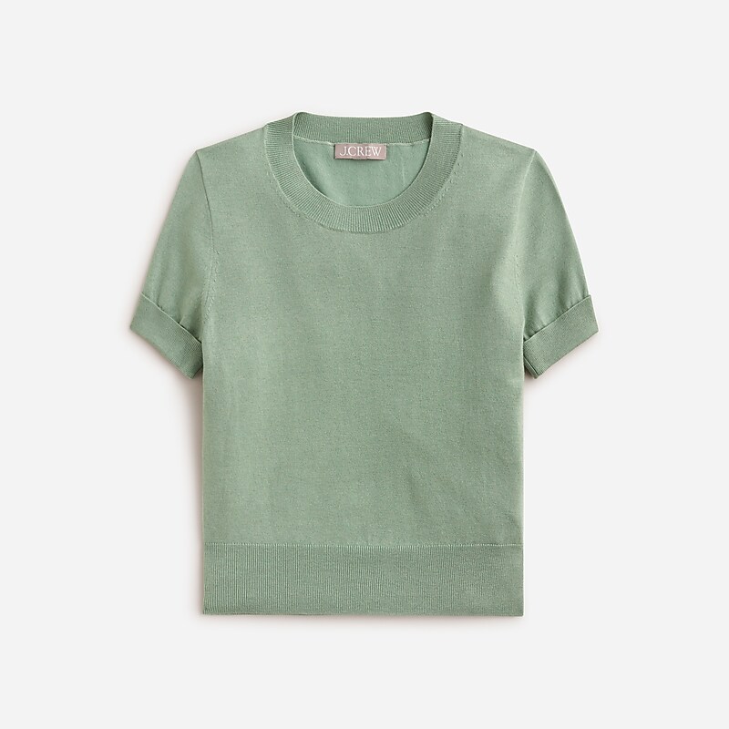 Neptune Green J.Crew Shrunken TENCEL™ lyocell-blend T-shirt | J.Crew Factory | WEHLZ7540