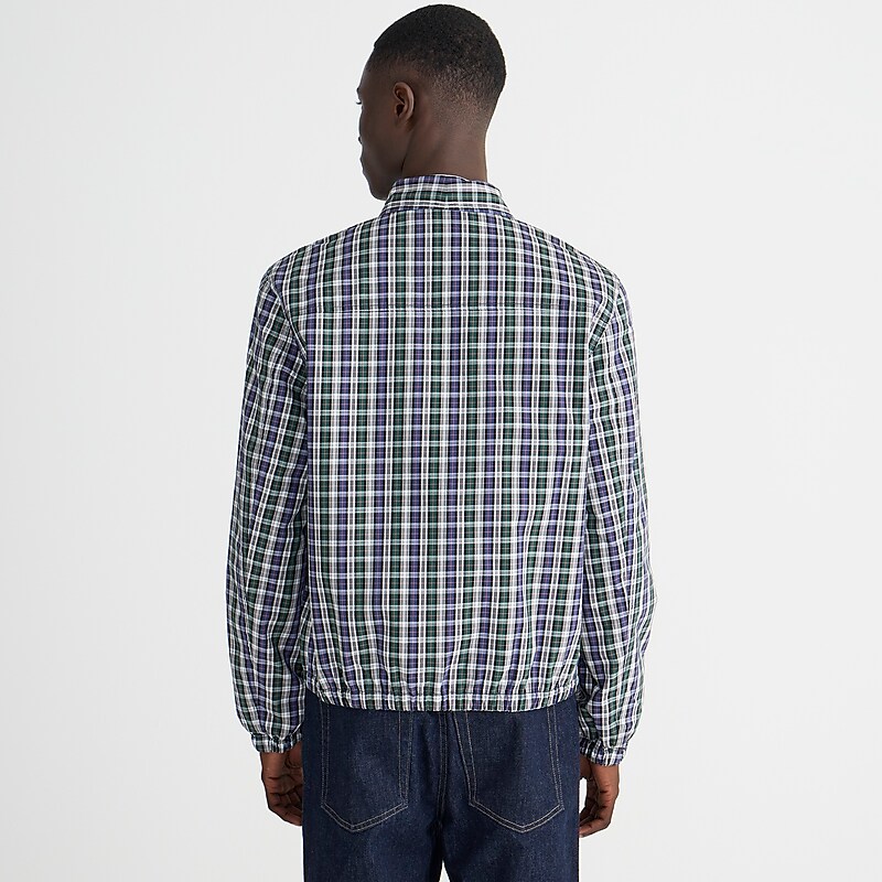 Nick Blue Green J.Crew Harrington jacket in plaid cotton twill | J.Crew Factory | FVRMA0978