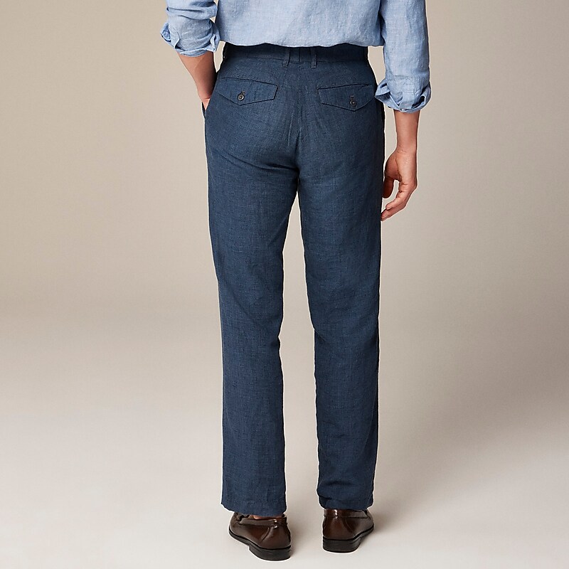 Nolan Dusty Blue Indigo J.Crew Classic-fit linen trouser | J.Crew Factory | EFGSI9734