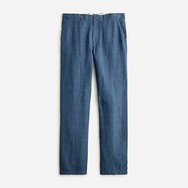 Nolan Dusty Blue Indigo J.Crew Classic-fit linen trouser | J.Crew Factory | EFGSI9734