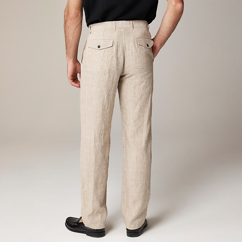 Nolan Natural Tan J.Crew Classic-fit linen trouser | J.Crew Factory | OUNMQ3812