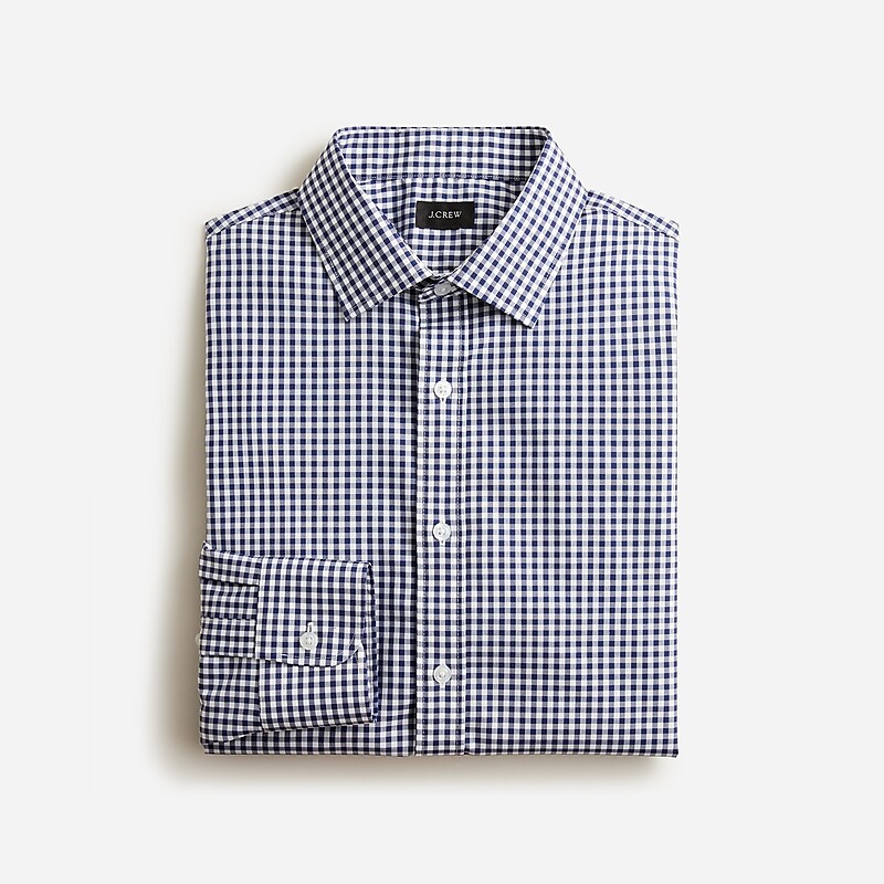 Oasis Authentic Navy Wh J.Crew Bowery wrinkle-free dress shirt with spread collar | J.Crew Factory | XIFYL4915