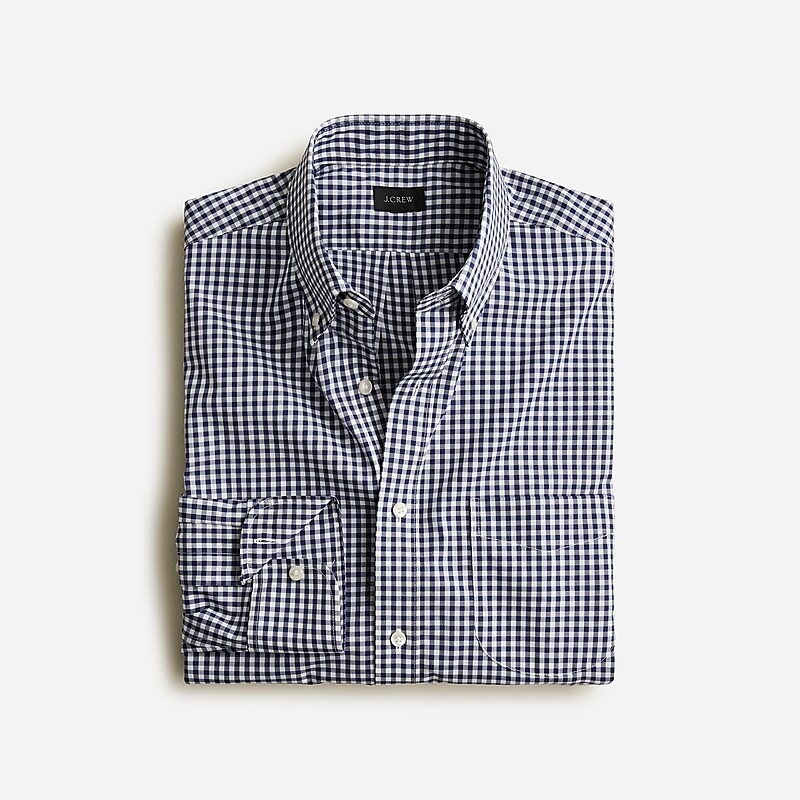 Oasis Authentic Navy Wh J.Crew Bowery wrinkle-free dress shirt with button-down collar | J.Crew Factory | VGUOR4526