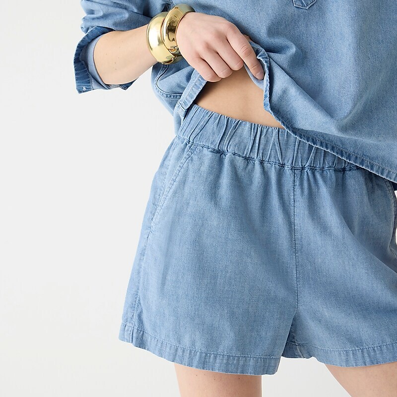 Ocean Blue J.Crew Tropez chambray short | J.Crew Factory | CRYAH0658