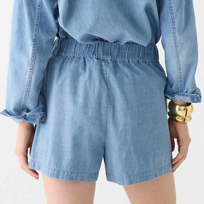 Ocean Blue J.Crew Tropez chambray short | J.Crew Factory | CRYAH0658