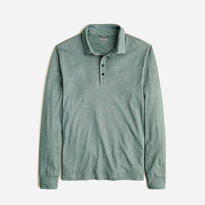 Old Forest J.Crew Long-sleeve performance polo shirt with COOLMAX® technology | J.Crew Factory | PQKUS2456