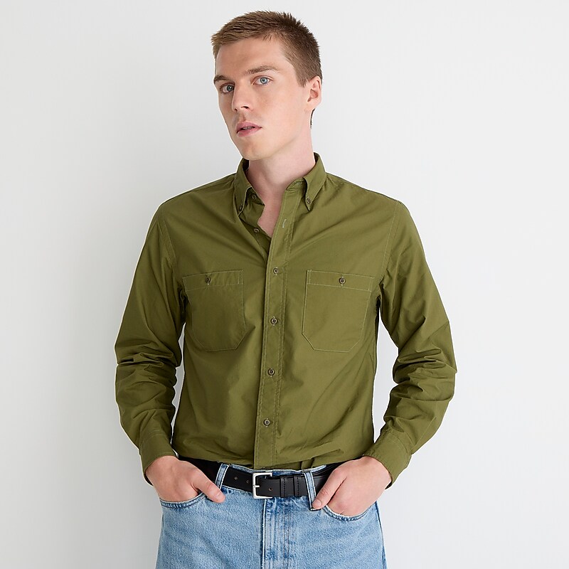 Olive Khaki J.Crew BEAMS PLUS X J.Crew two-pocket B.D. shirt | J.Crew Factory | UKHAF4793